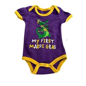 My first Mardi Gras onesies